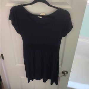 Bland and navy dress